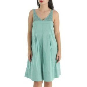 BCBGMAXAZRIA Women's 2 Light Green Knee Length Dress Crochet Pockets Coquette